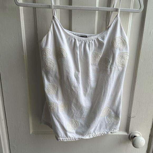 Club Monaco Embroidered Tank Top Ivory - Picture 2 of 8